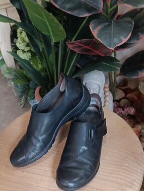 MEPHISTO Colombe Black Leather Monk Strap Loafers Size 7.5 Air-Jet Comfort